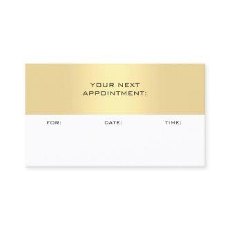 Gold White Appointment Reminder Template Elegant