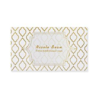Gold & White Arabian Moroccan Modern Glam