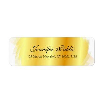 Gold White Typography Script Elegant Template Label