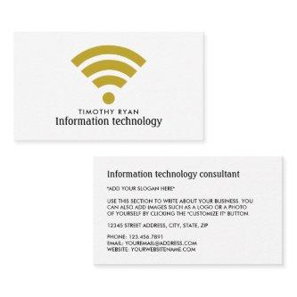 Gold Wi-Fi Logo, Information Technology, Computer