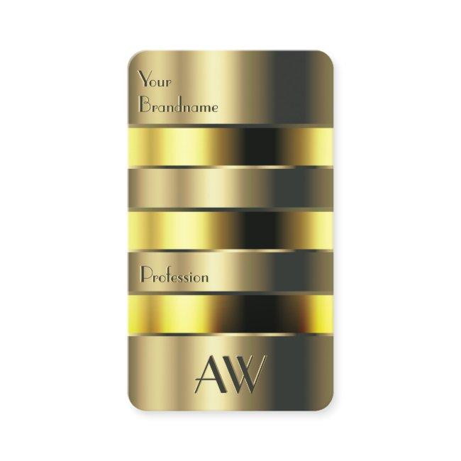 Gold Yellow Can Faux Engraving Letters Monogrammed