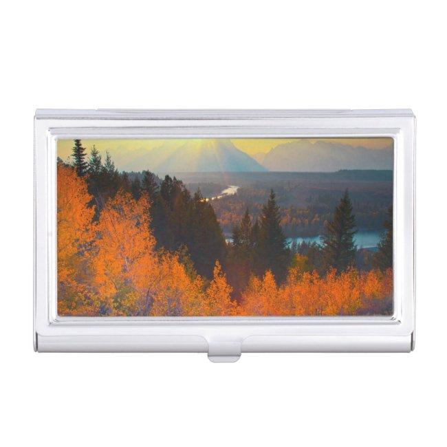 Golden Aspens Above Snake River At Sunset Case