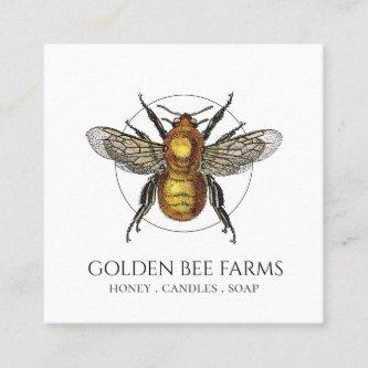 Golden Bee Farms Honey Apiary Beekeeper Square