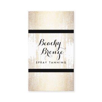 Golden Bronze Confetti Dots Spray Tanning Salon