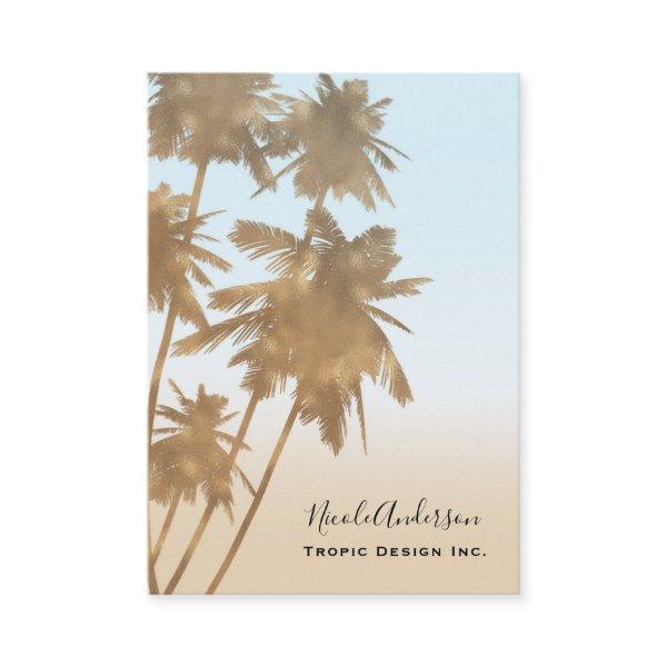 Golden Bronze Palms Beach Ombre Palm Trees Chic