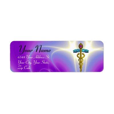 GOLDEN CADUCEUS, vibrant violet ,purple Label