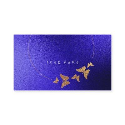 Golden Circle Blue Cobalt Butterfly Black