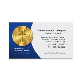 Golden Cross Christian Symbol Minister/Pastor