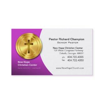 Golden Cross Christian Symbol Minister/Pastor