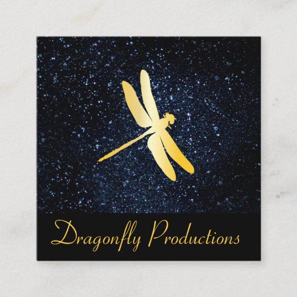 Golden Dragonfly / Night Sky Square
