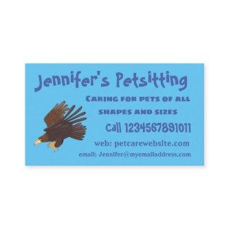Golden eagle funny cartoon illustration