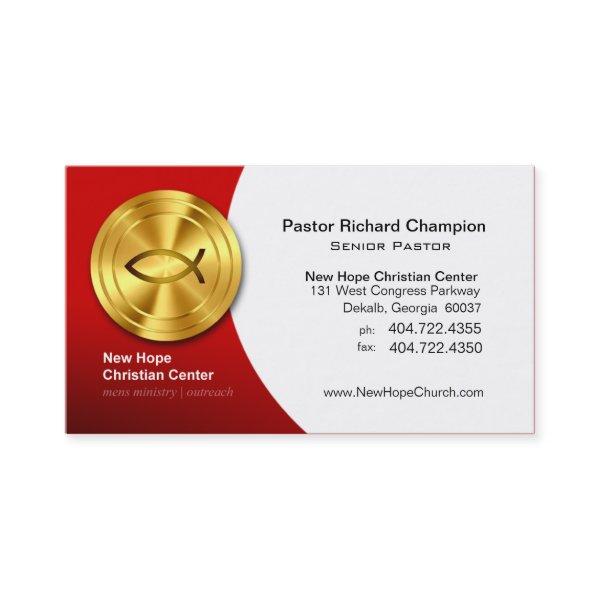 Golden Fish IXOYE Christian Symbol Minister/Pastor