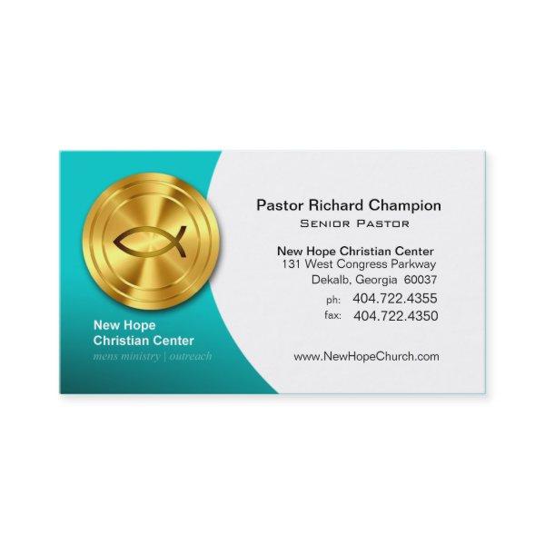 Golden Fish IXOYE Christian Symbol Minister/Pastor