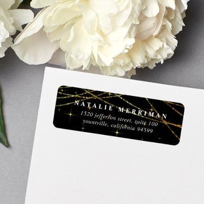 Golden Garland Return Address Label