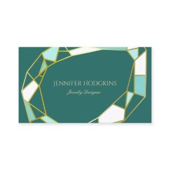 Golden Gem Outlines | Teal | Jewelry Designer