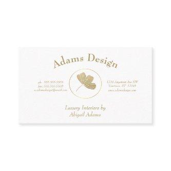 Golden Gingko Leaf Design Spa Yoga Beauty