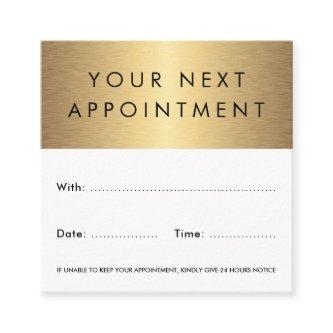 Golden gradient white black custom logo appointment card