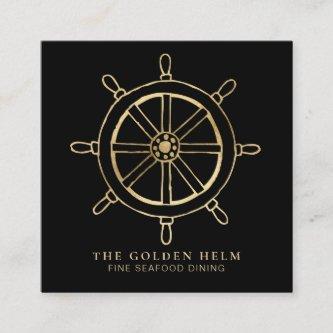 *~* Golden Helm Fine Dining by The Sea BLACK Gold Square