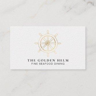 *~* Golden Helm Fine Dining by The Sea Gold White
