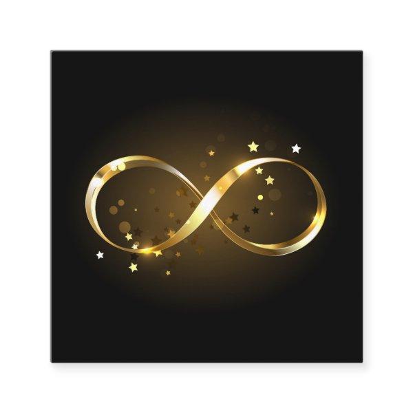 Golden Infinity Symbol Square