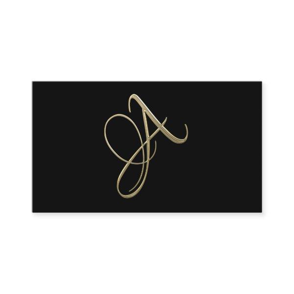 Golden initial A monogram