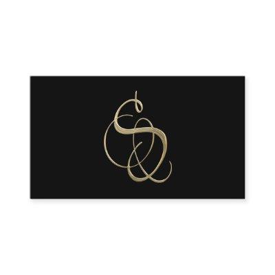 Golden initial S monogram