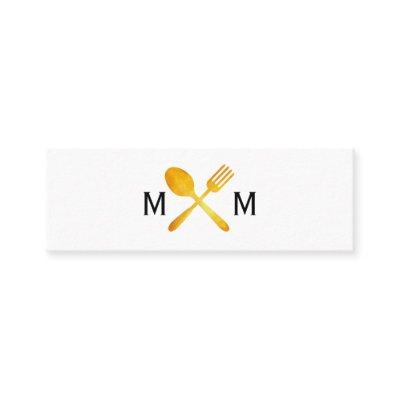 Golden Luxe Food Utensils Monogram Mini