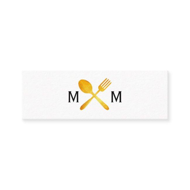 Golden Luxe Food Utensils Monogram Mini