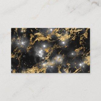 Golden Marble Dark Starry Night Space Lover Galaxy