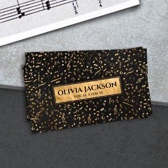 Golden Music Notes pattern