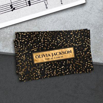 Golden Music Notes pattern