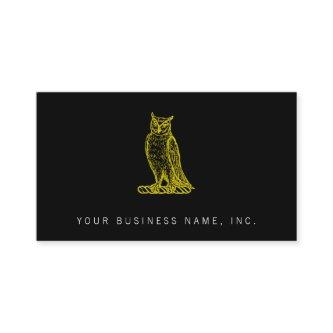 Golden Owl Crest Letterpress Style