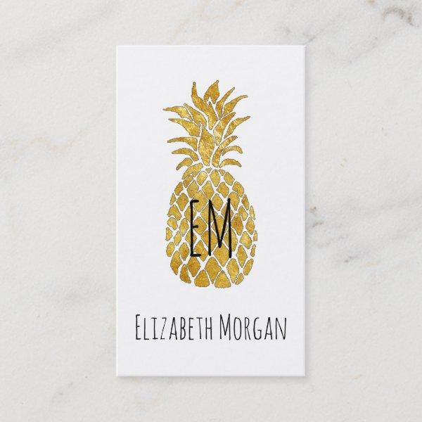 golden pineapple monogram