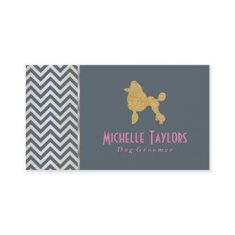 Golden Poodle | Luxury Groomer (gray & pink)