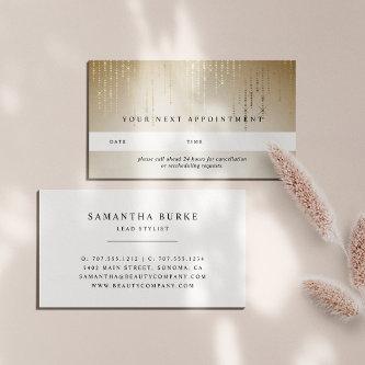 Golden Rain String Lights Appointment Cards