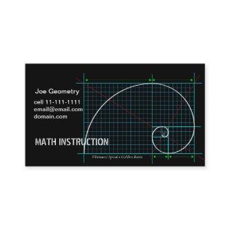 Golden Ratio, Fibonacci Spiral, Color Drawing