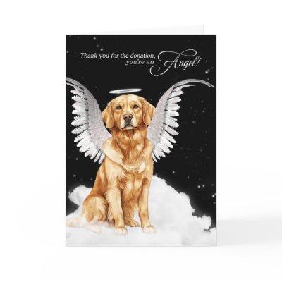 Golden Retriever Dog Donation Thank You Card