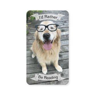 Golden Retriever I'd Rather Be Reading Bookmark