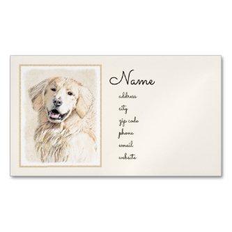 Golden Retriever Painting - Cute Original Dog Art  Magnet