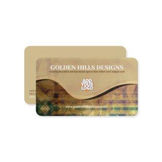 Golden Rolling Hills with Logo (pack of 25) Calling Card