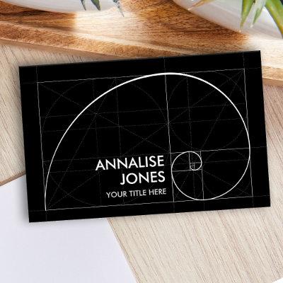 Golden Spiral - Sacred Geometry  Black and white