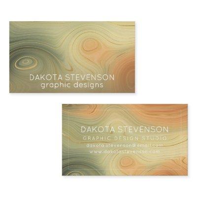 Golden Strata | Peach Burnt Orange Green Agate
