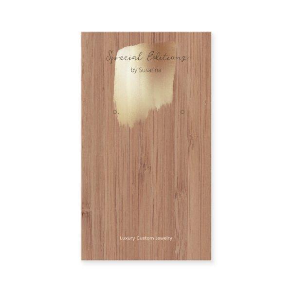 Golden Swash 3 Logo Earring Display