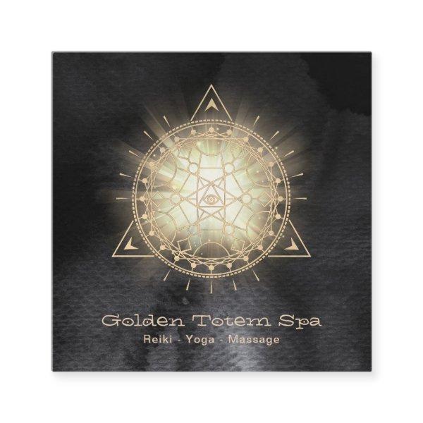 *~* Golden Totem Sacred Geometry Light Rays Square