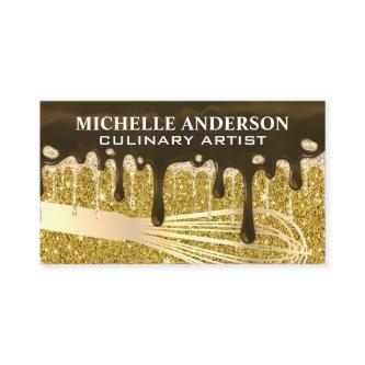 Golden Whisk | Chocolate Gold Glitter Drips