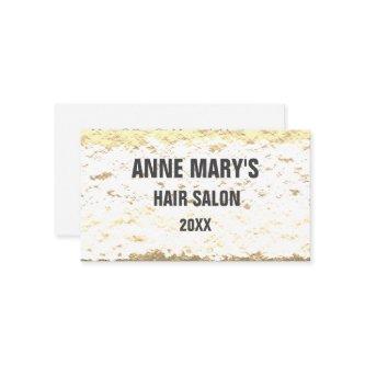 Golden White Hair Salon Gold Glitter Patterns Cute