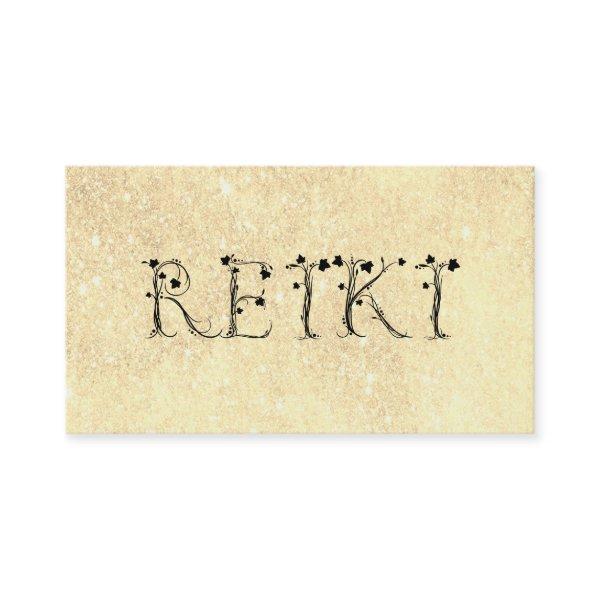 *~* Golden Yellow Glitter  REIKI Ivy Typography