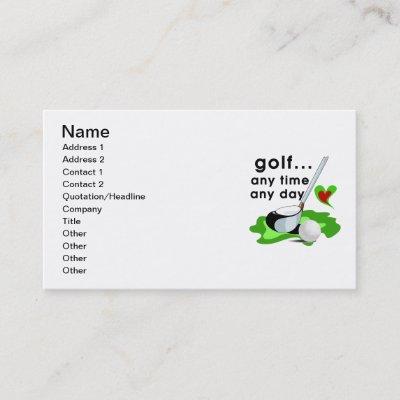 Golf Any Time Any Day T-shirts and Gifts