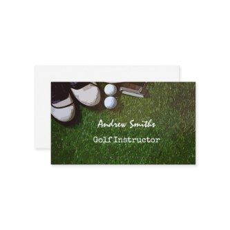 Golf ball shoe putter on green golfer