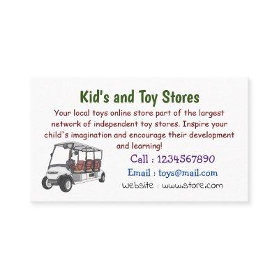 Golf cart / golf buggy cartoon illustration